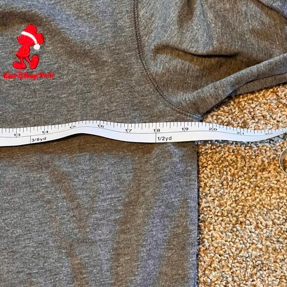 Disney Parks Walt Disney World Santa Hat Mickey Sweatshirt. Gray Size Small - Picture 6 of 7